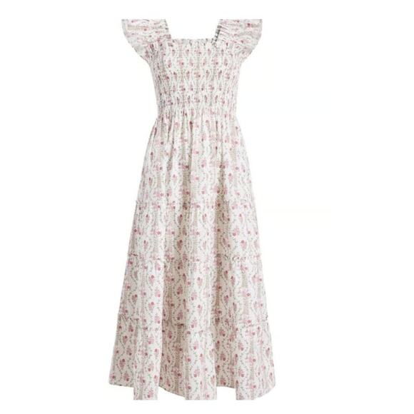 Hill House The Ellie Nap Dress Pink Vine Stripe - Picture 3 of 7